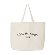 Alpha Chi Omega Large Canvas Tote