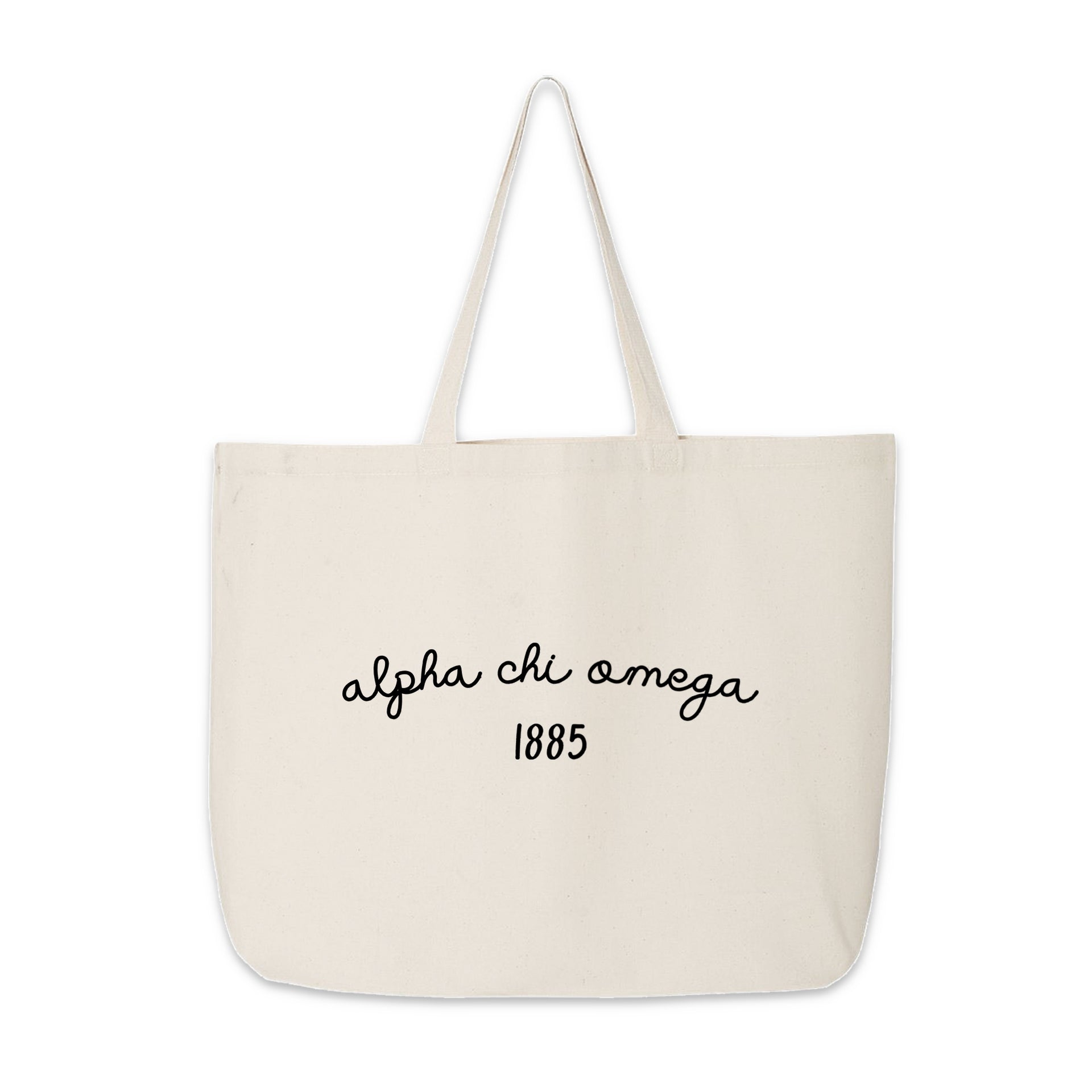 Alpha Chi Omega Large Canvas Tote