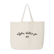 Alpha Delta Pi Large Canvas Tote