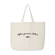 Alpha Gamma Delta Large Canvas Tote