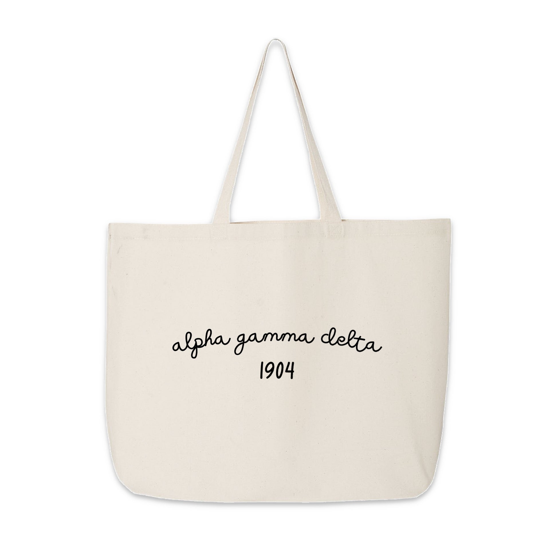Alpha Gamma Delta Large Canvas Tote