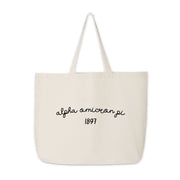 Alpha Omicron Pi Large Canvas Tote