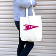 Alpha Phi Medium Pennant Tote lifestyle image
