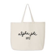 Alpha Phi Large Canvas Tote