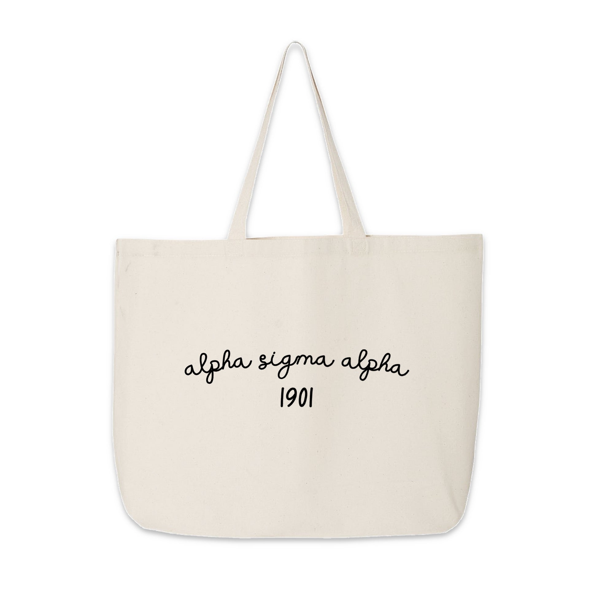 Alpha Sigma Alpha Large Canvas Tote