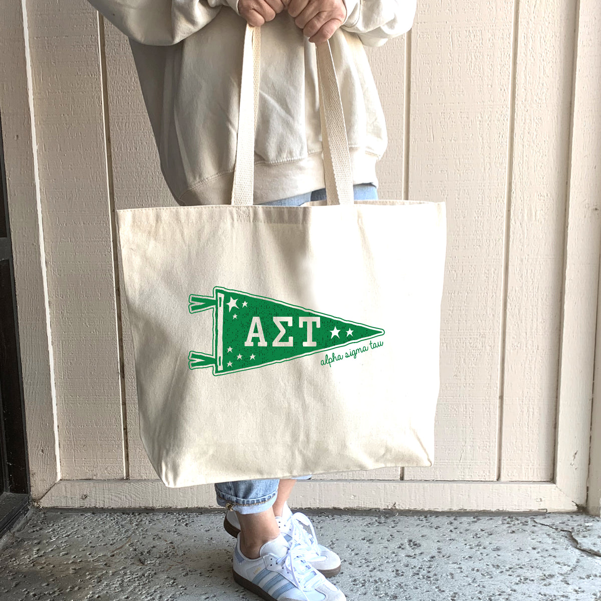 Alpha Sigma Tau Pennant Tote Bag