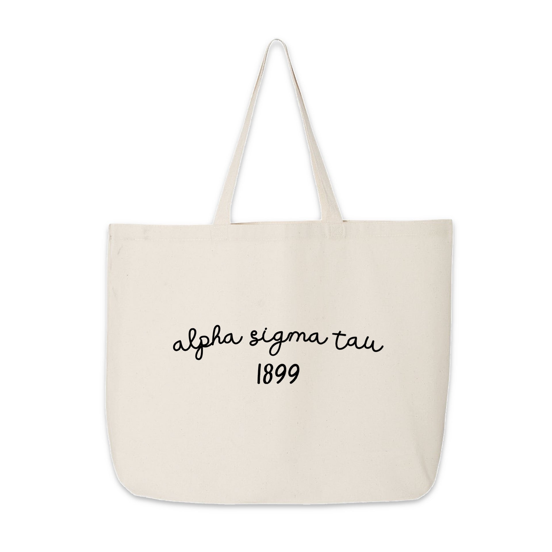 Alpha Sigma Tau Large Canvas Tote