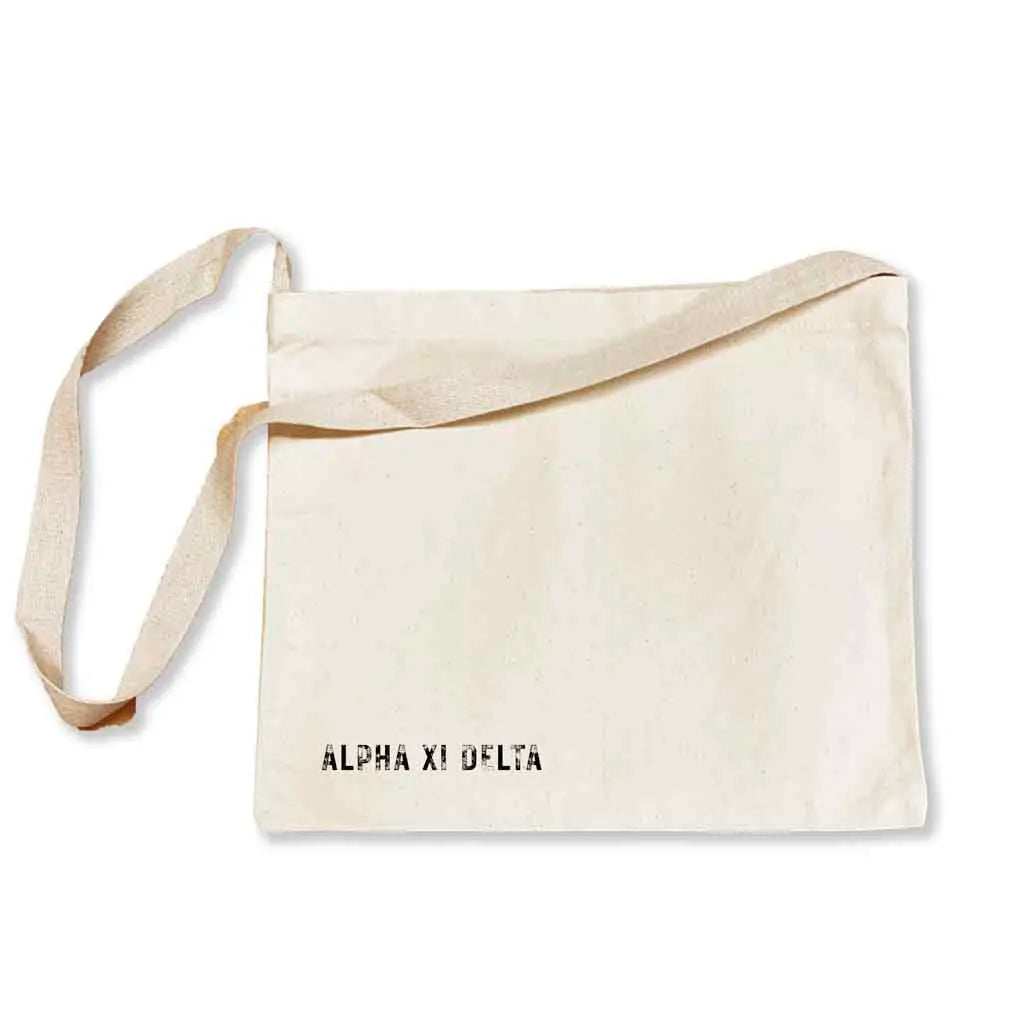 The ultimate Alpha Xi Delta messenger bag tote with a convenient crossbody strap.