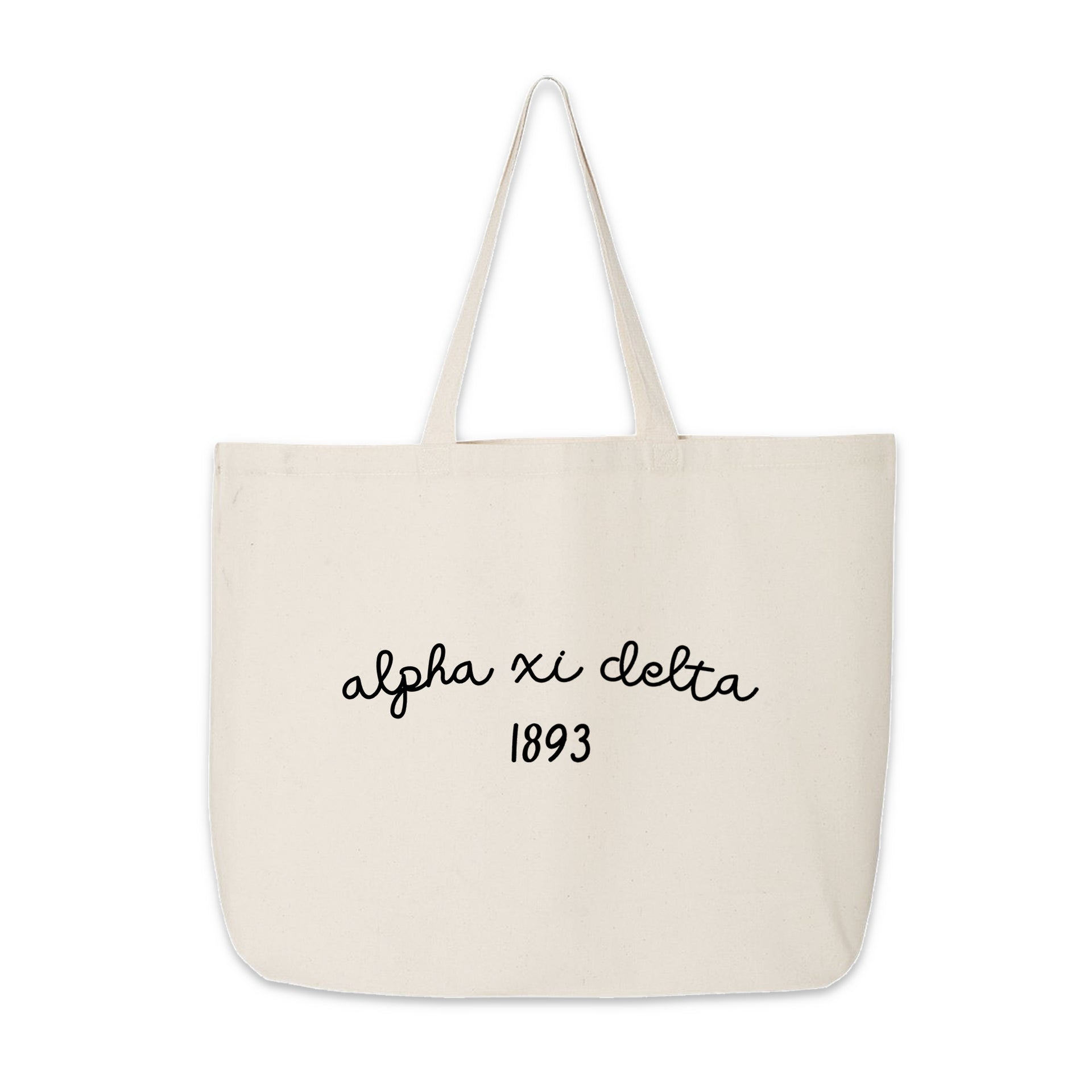 Alpha Xi Delta Large Canvas Tote