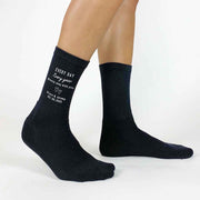 Black 2nd anniversary socks - gift for wife