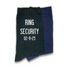 Ring Security personalized wedding flat knit dress socks for the ring bearer.