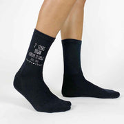 Black 2nd anniversary socks - gift for wife