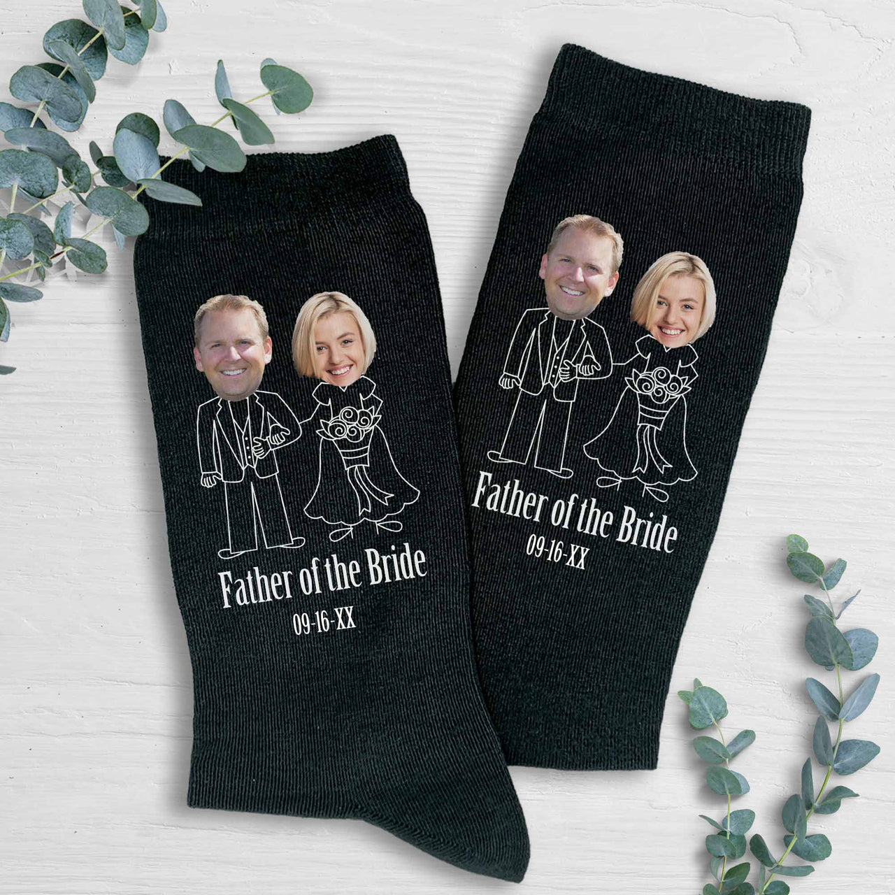 Personalized Father Of The Bride Socks with Photos