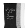 Here to party fun saying digitally printed on the outside of the socks for the brother of the groom on cotton socks.