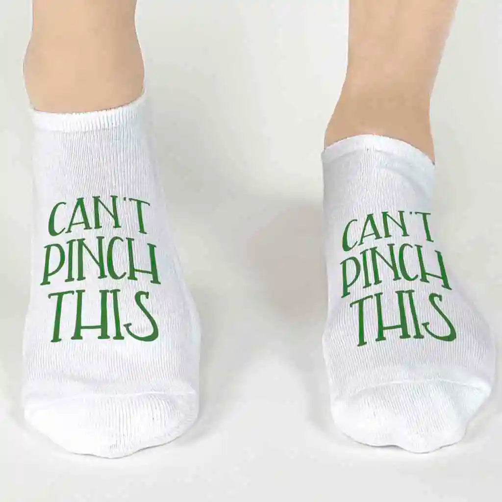 Can't Pinch This - St. Patrick's Day Crew and No-Show Socks