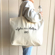 Alpha Xi Delta Canvas Tote with Founder's Date