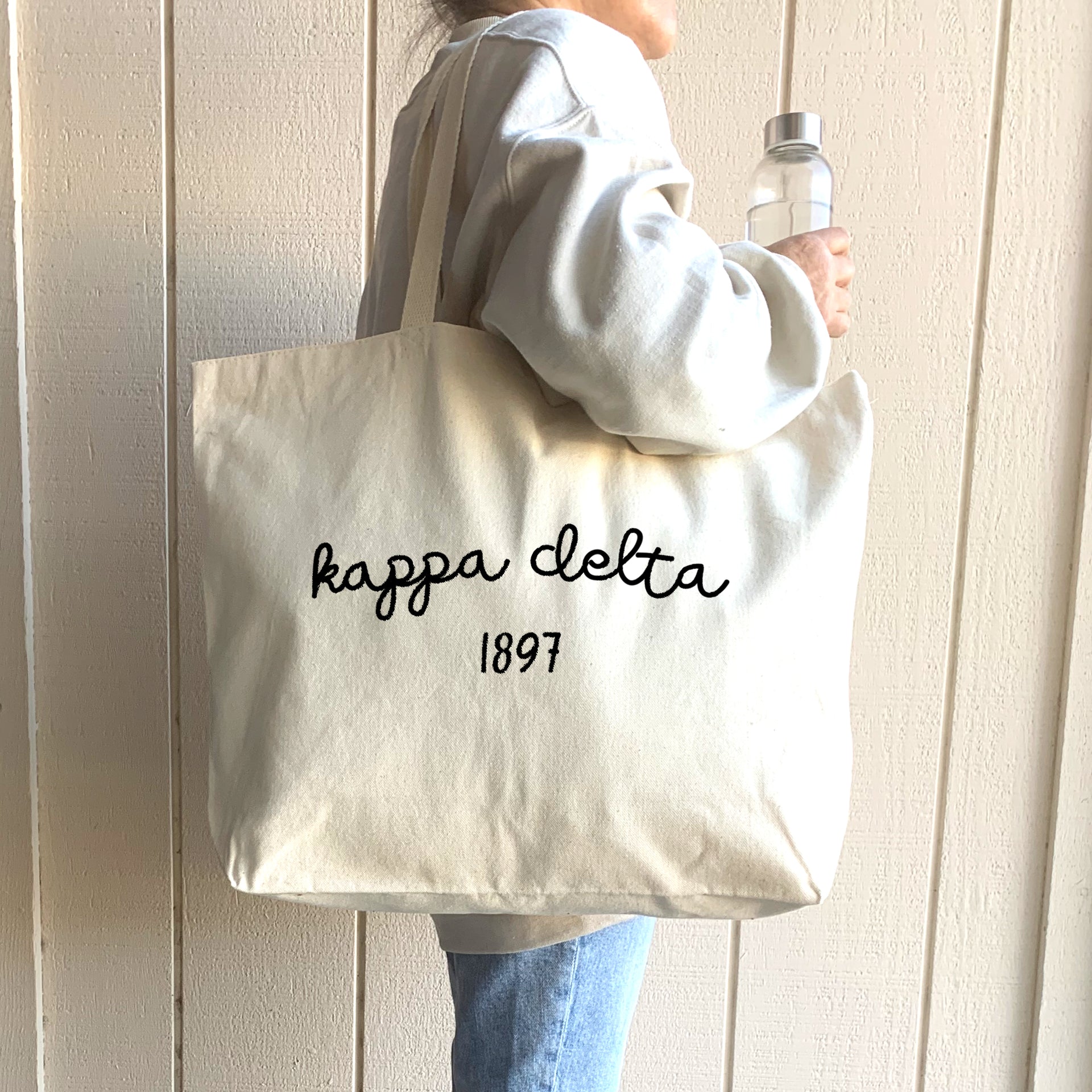 Kappa Delta Canvas Tote with Founder's Date