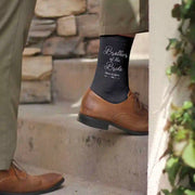 Fun socks for the brother of the bride to wear on his sister's wedding day. Super fun socks that says it all!