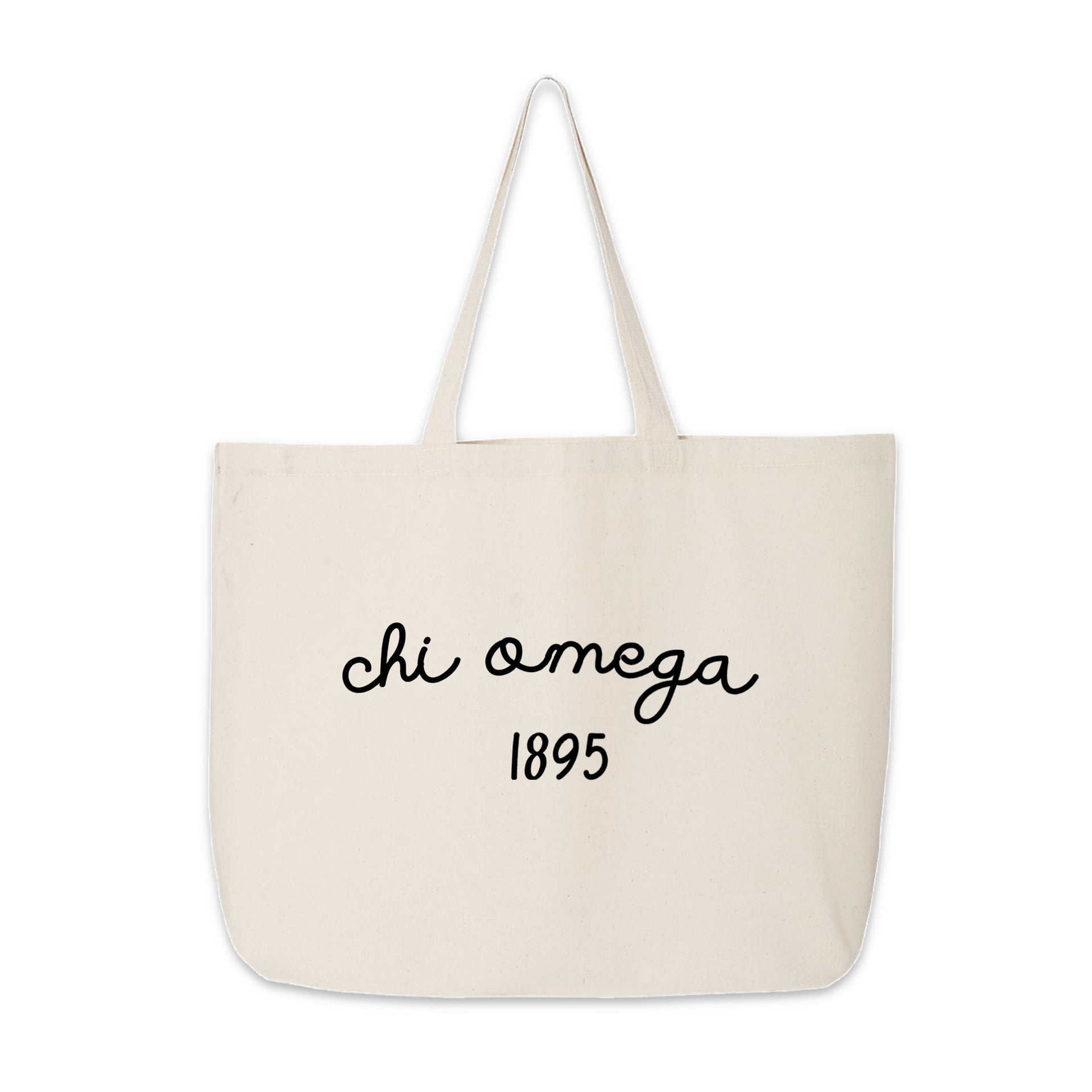 Chi Omega Large Canvas Tote