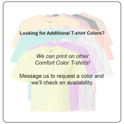 Comfort Colors T-shirt color options