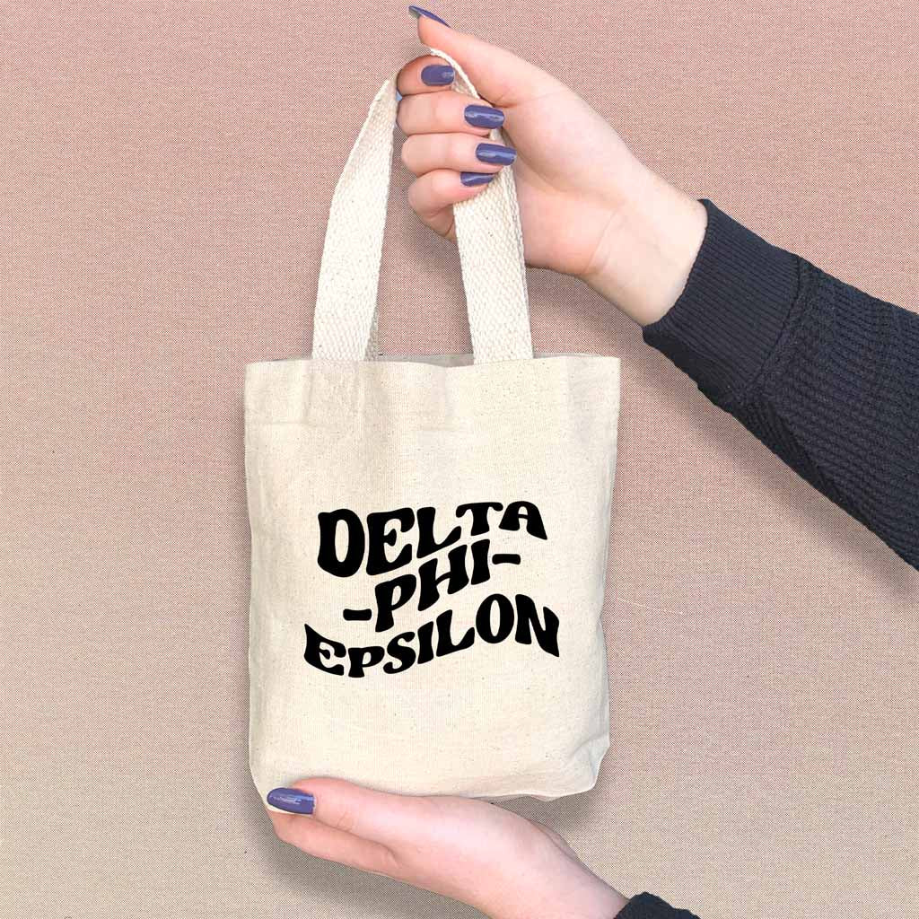 Delta Phi Epsilon Mod Sorority Name Mini Tote Gift Bag