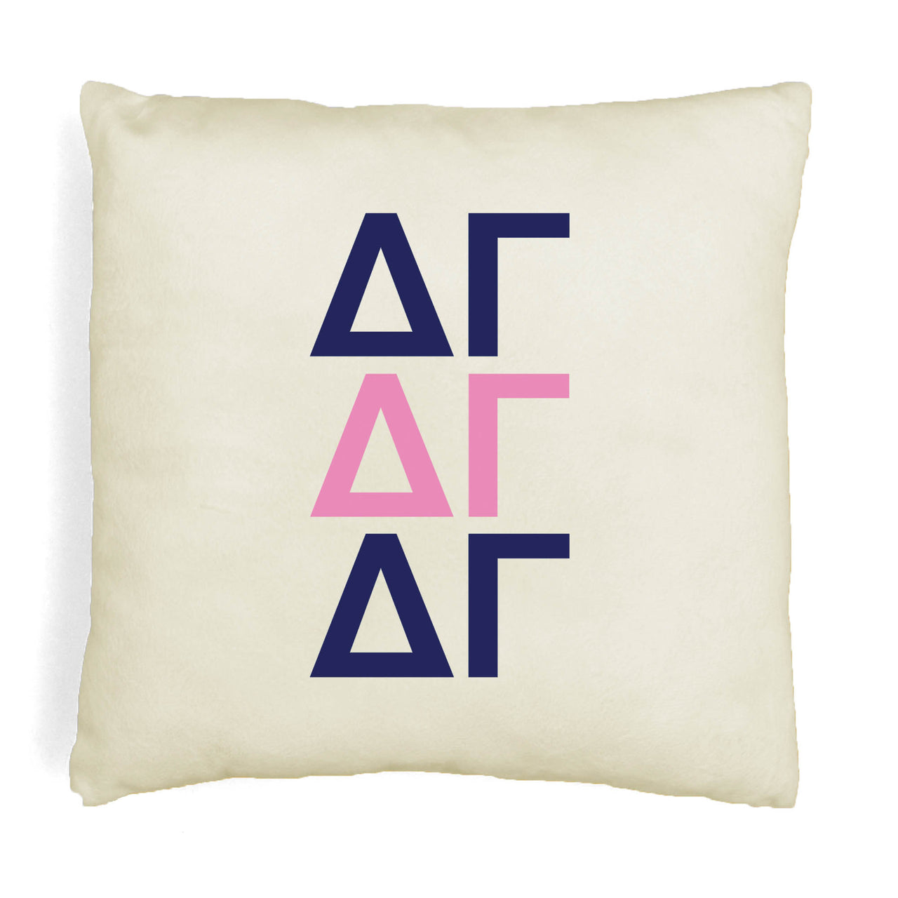 Delta Gamma Throw Pillow Cover with Greek Letters