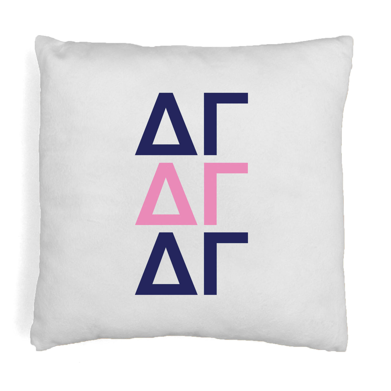 Delta Gamma Throw Pillow Cover with Greek Letters