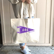 Delta Phi Epsilon Large Pennant Tote lifestyle image