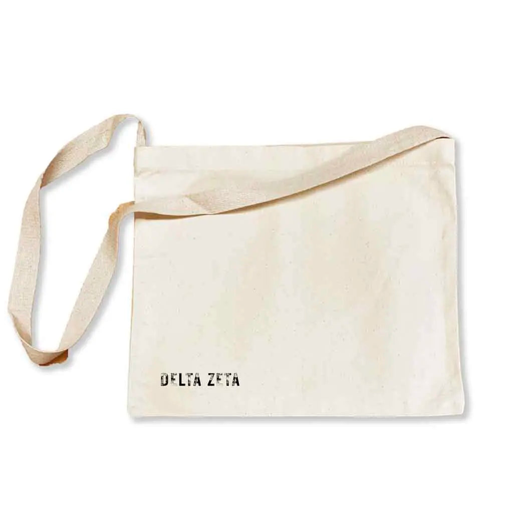 The ultimate Delta Zeta messenger bag tote with a convenient crossbody strap!