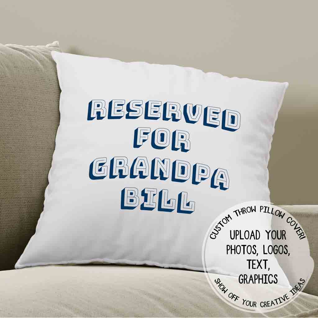 Add text, photos, or designs to create a fun and personalized cotton throw pillow cover
