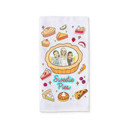 Personalized baker towel with photo and pie graphics