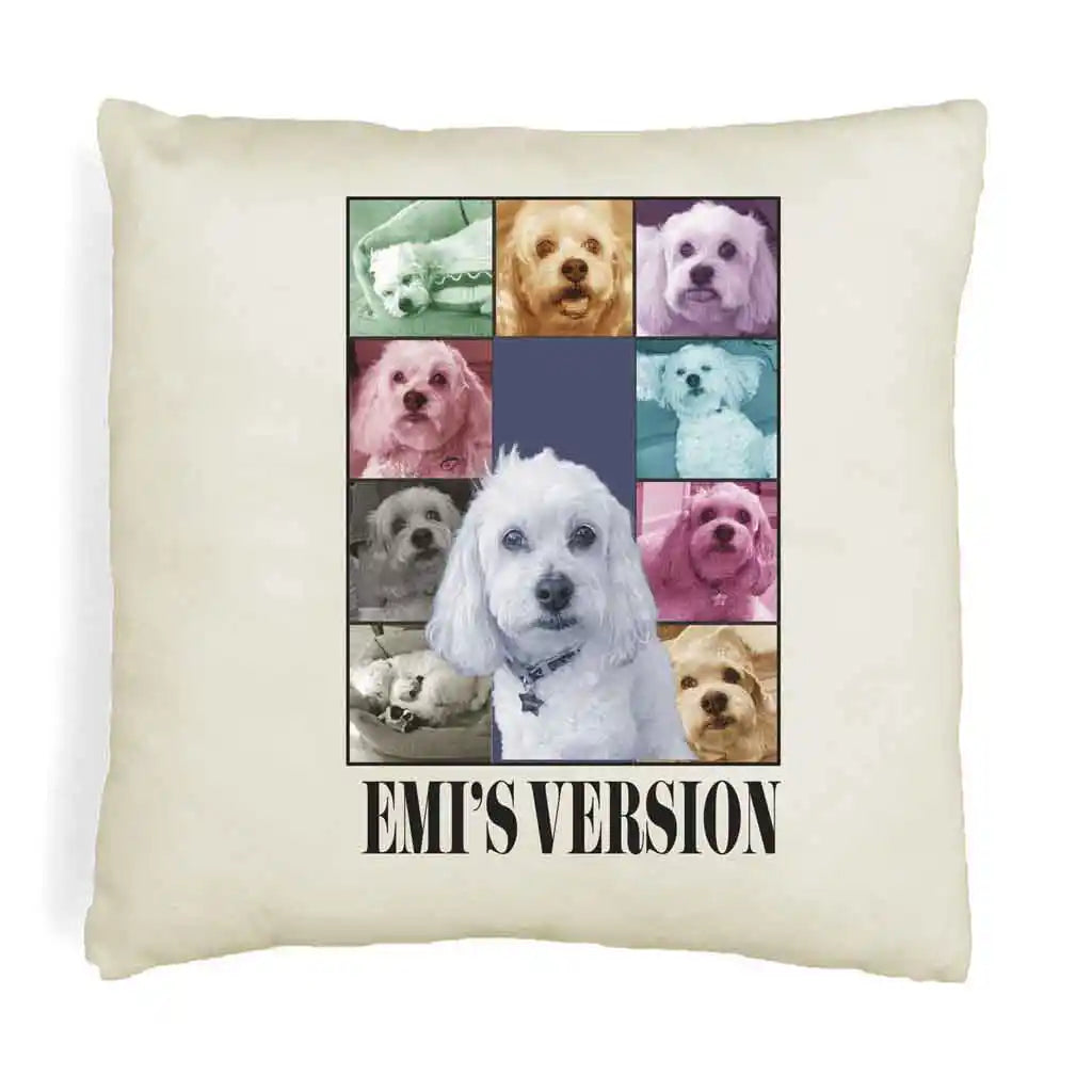 Capture Taylor Swift vibes with our customizable Eras Tour inspired pillow covers in natural.