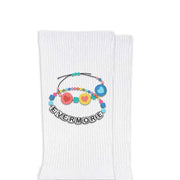 Friendship bracelet design printed on our socks inspired by the Taylor Swift album name