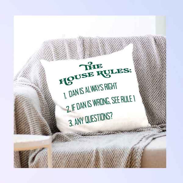 Personalized and custom printed throw pillow covers are funny and fun. The neutral color palette works with any home decor and is the perfect gift for the person who has everything.