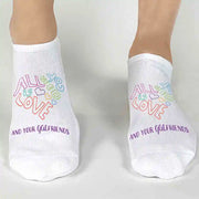 cute socks for your gal friends to celebrate Galentine's Day