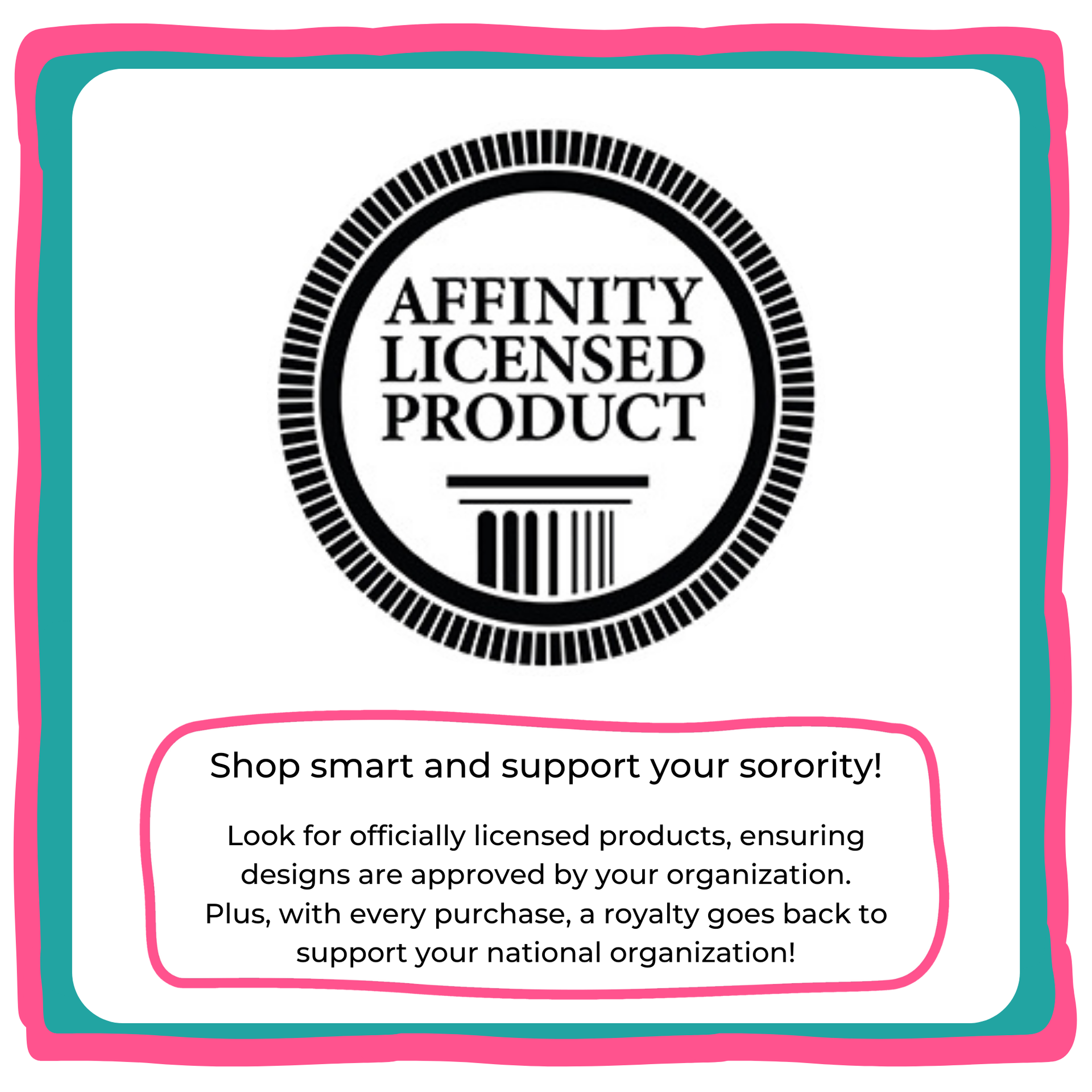 Sockprints is an offical licensed vendor for all 26 National Panhellenic Conference sororities