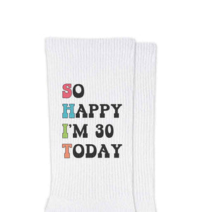 Personalized Happy Birthday Gift Socks | Sockprints