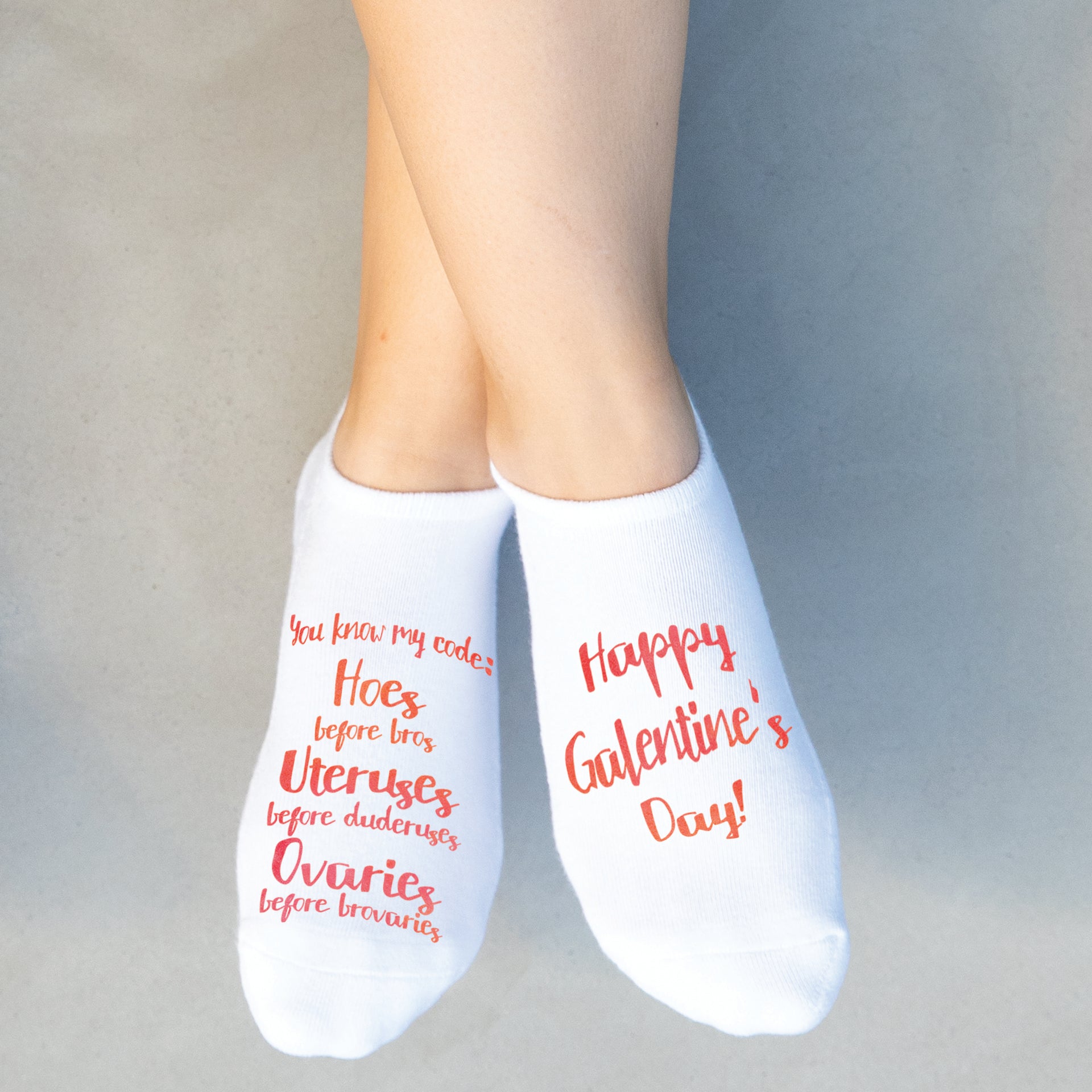 Cute socks for Galentine's Day - fun to wear and share with your favorite girls!