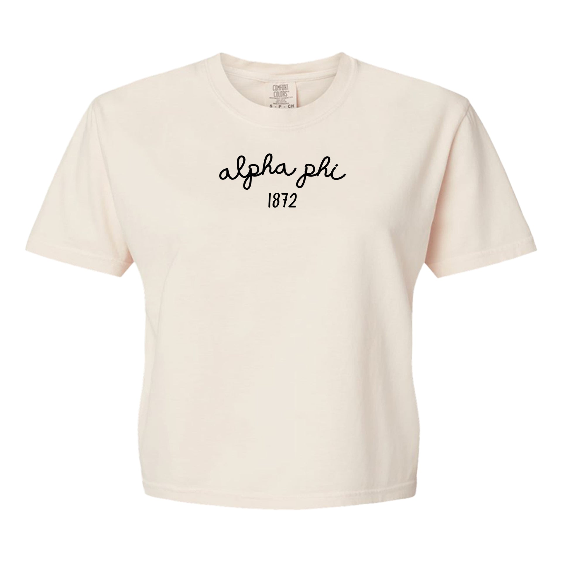 Ivory Comfort Colors Alpha Phi Boxy T-shirt
