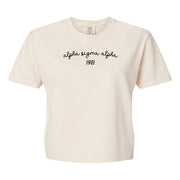Ivory Comfort Colors Alpha Sigma Alpha Boxy T-shirt
