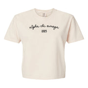 Ivory Comfort Colors Alpha Chi Omega Boxy T-shirt