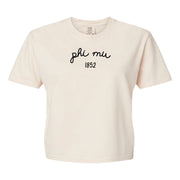 Ivory Comfort Colors Phi Mu Boxy T-shirt