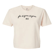 Ivory Comfort Colors Phi Sigma Sigma Boxy T-shirt