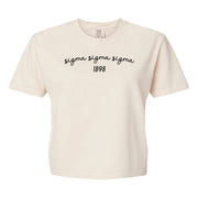 Ivory Comfort Colors Sigma Sigma Sigma Boxy T-shirt