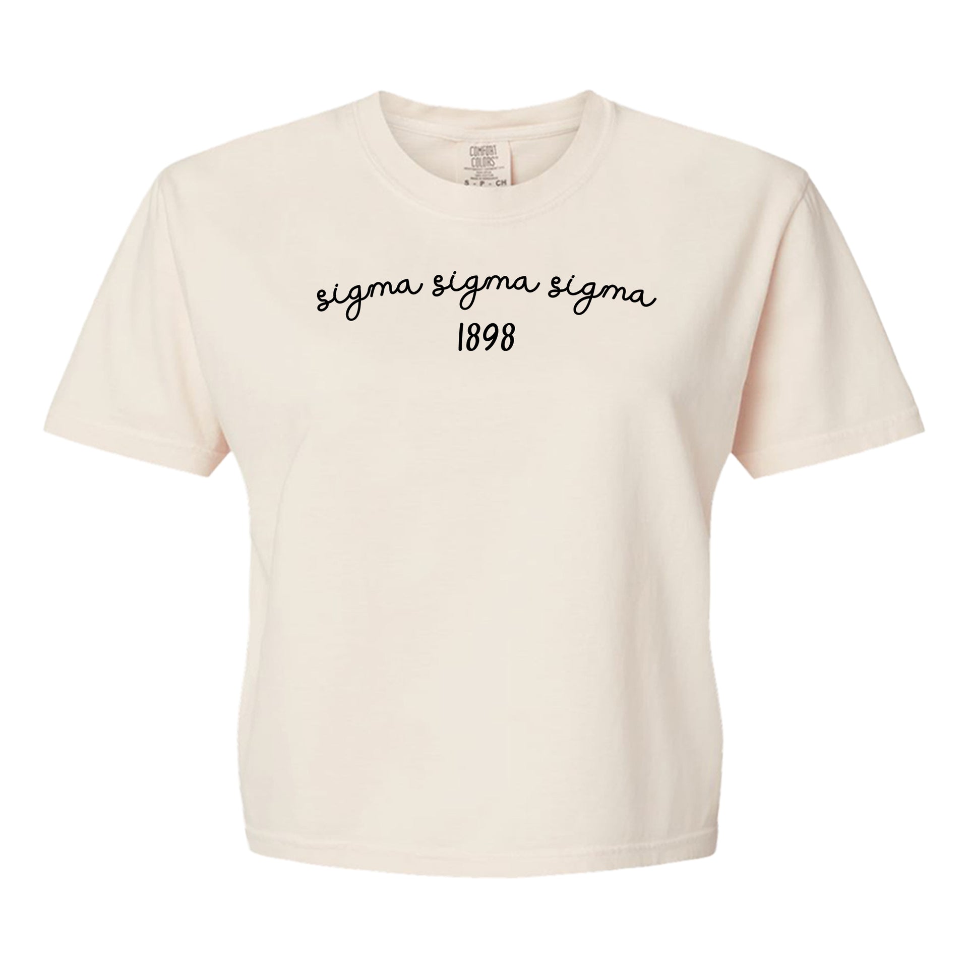 Ivory Comfort Colors Sigma Sigma Sigma Boxy T-shirt