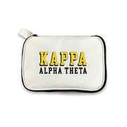 Kappa Alpha Theta 3D Print Sorority Name Cosmetic Make Up Bag displayed on white background
