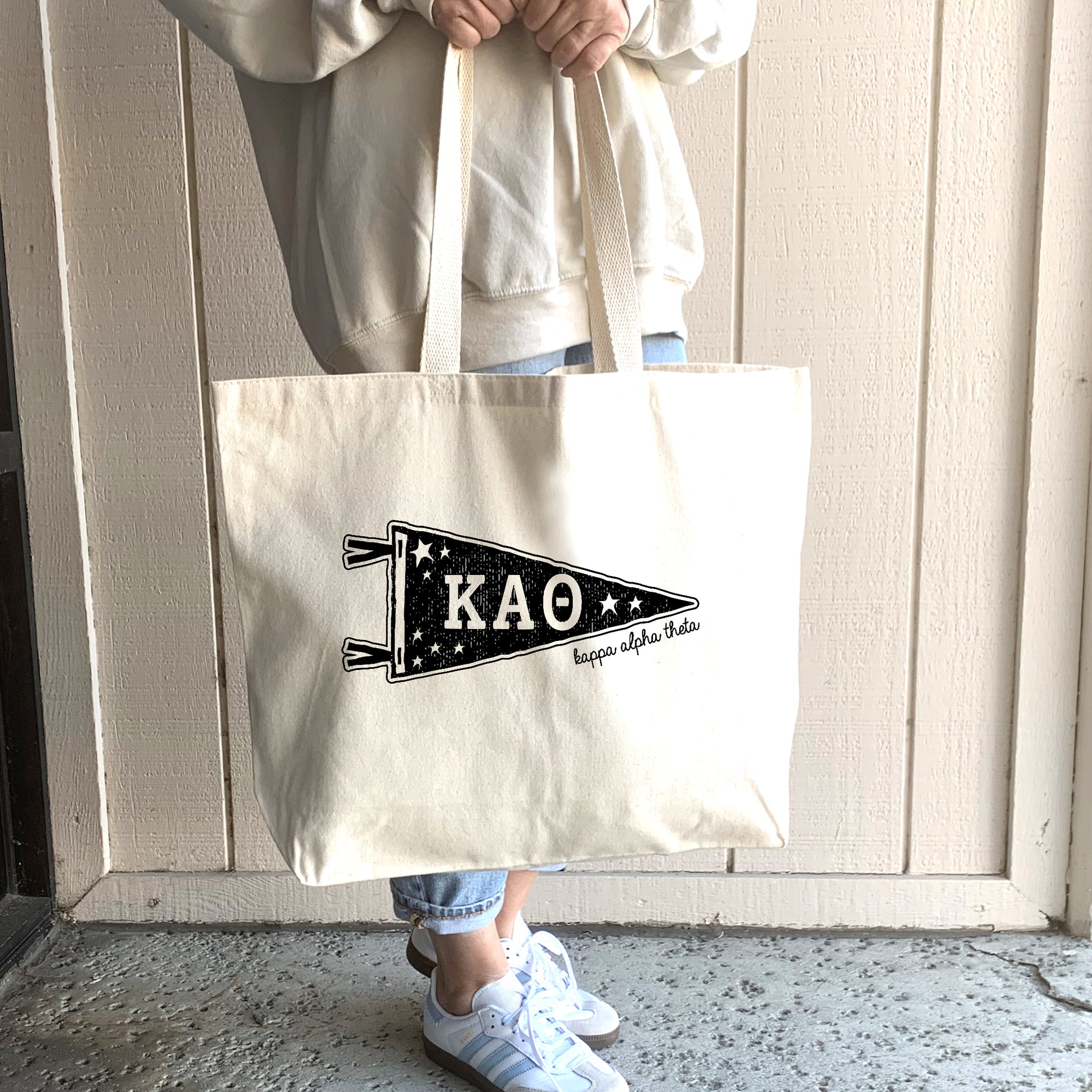 Kappa Alpha Theta Large Pennant Tote lifestyle image
