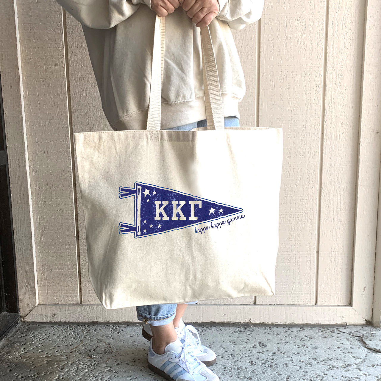 Kappa Kappa Gamma Large Pennant Tote lifestyle image