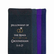 LOTR custom printed wedding socks make a great gift for the wedding party available in various colors and sizes.