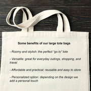 Benefits of large canvas tote bag.